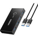 Ugreen USB 3.0 4-Port Switch, Switch USB Noir