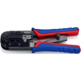 KNIPEX Pince à sertir 97 51 10 SB Bleu/Rouge, Prise RJ-11/12 et RJ-45