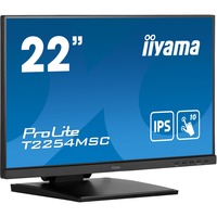 iiyama ProLite T2254MSC-B1AG 22" Moniteur tactile Noir, Touch, HDMI, DisplayPort, USB, Audio