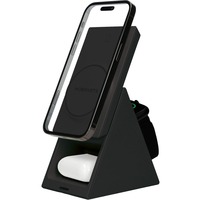 Mobiparts Wireless 3-en-1 Charger 15W, Station de recharge Noir