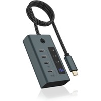 ICY BOX IB-HUB1454-C31 4-port USB 3.2 Gen 2 Type-C, Hub USB Gris/bleu-gris