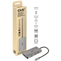 Club 3D USB 3.2 Gen1 Type-C 8-en-1, Hub USB Gris
