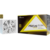 Seasonic FOCUS GX ATX3.0, 1000W alimentation Blanc, 1x 12VHPWR, 3x PCIe, gestion des câbles