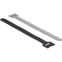 DeLOCK 18687 Velcro Noir 10 pièce(s), Serre-câble Noir, Noir, 12 mm, 200 mm, 10 pièce(s)